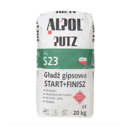 Шпаклівка Alpol гіпсова 2в1 (старт+фініш) Putz AG S23 20 кг.